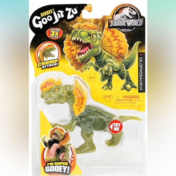 Heroes of Goo Jit Zu Jurassic World Dilophosaurus Chomp Attack Figure Brand New - Picture 1 of 9
